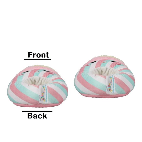 new Big Girls' Size 4-5 Squishmallows Indoor Slippers - Bevin the Snow-Cone - Picture 3 of 5